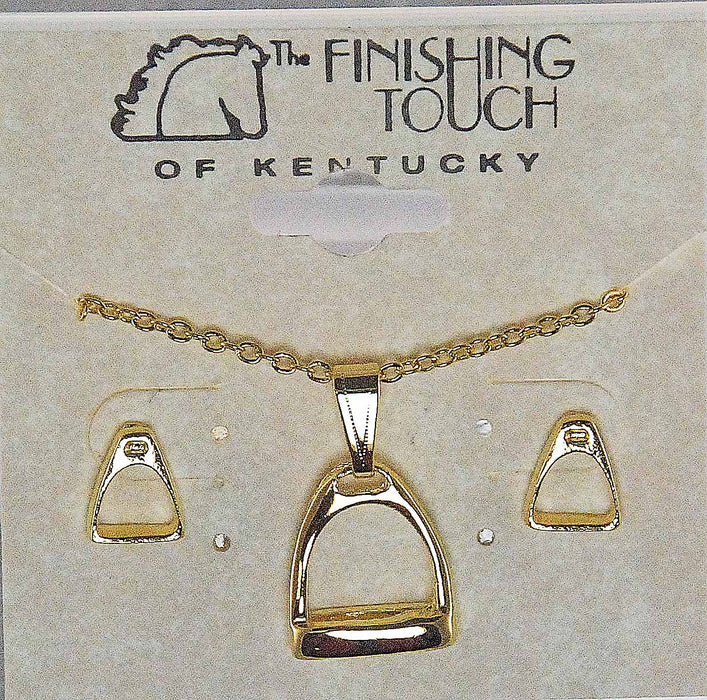 Stirrup Earrings and Necklace Gift Set