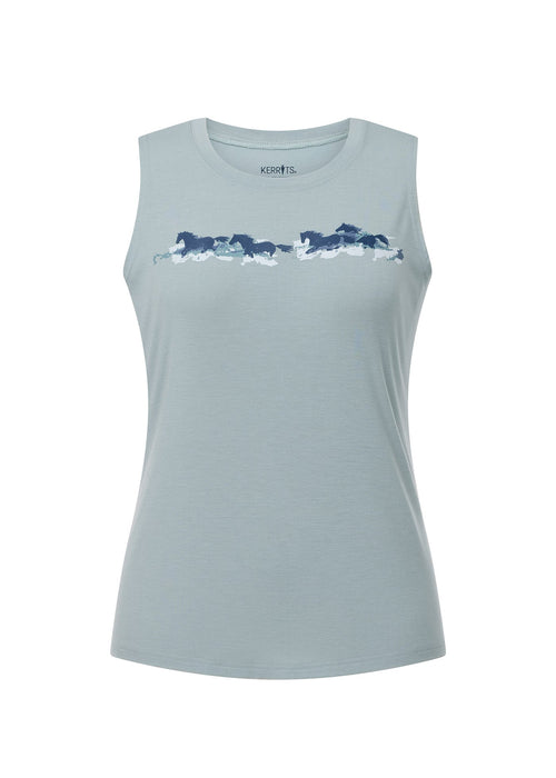 Kerrits Women's Horse Mirage Tank- Shoreline