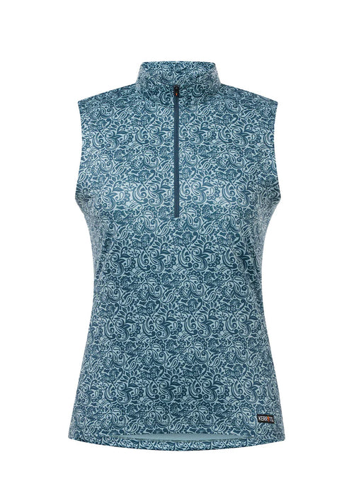 Kerrits Play It Coolcore® Sleeveless Printed Shirt- Jasper Posh Paisley