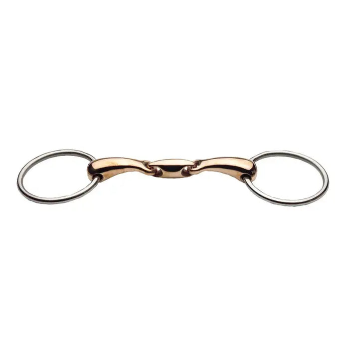 Korsteel Stainless Steel Copper Mouth Oval Link Loose Ring Snaffle Bit