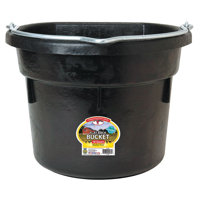 18 Qt Rubber Flat Back Bucket