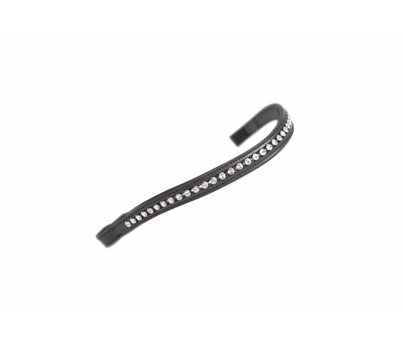 Shires Aviemore Large Diamante Browband Black/Clear Cob