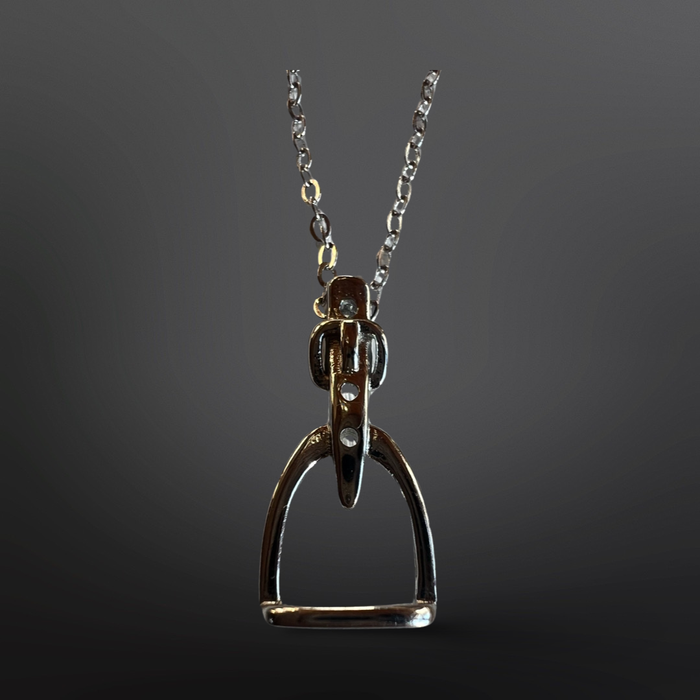 Westrian International - English Saddle Stirrup Iron Sterling Silver Necklace