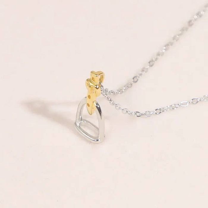 Westrian International - English Saddle Stirrup Iron Sterling Silver Necklace