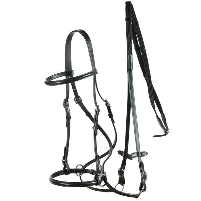 Horze Leather Bitless Bridle - Black Cob