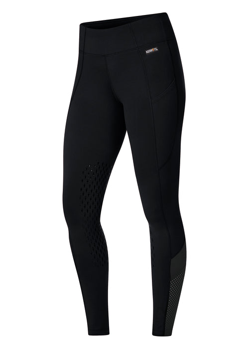 Kerrits Women's Free Style Knee Patch Horse Riding Tights - Black