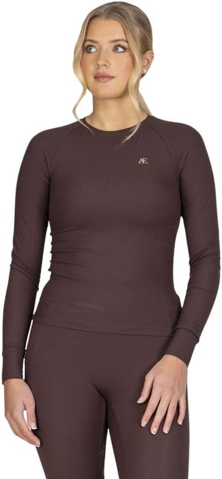 Aubrion Equestrian Ribbed Long Sleeve Top Ladies