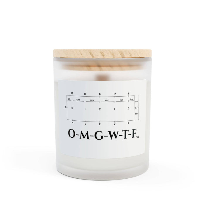 un.sus.tain.a.ble apparel - Frosted Glass Candle, 11oz - Dressage Course - OMGWTF
