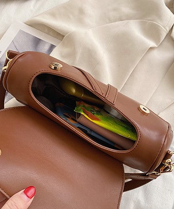 AWST Int'l Saddle Shoulder Handbag - Black