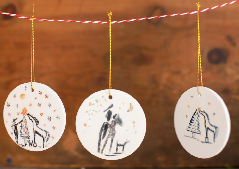 Bettina Norton Artwork - Ceramic Horse Ornaments - Equestrian Christmas Decor HorsGrl
