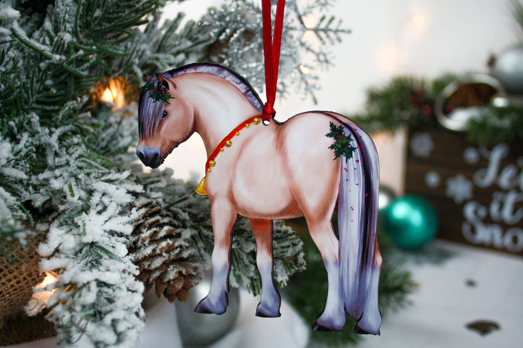 Classy Equine - Dun Fjord Horse Christmas Ornament