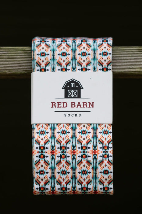 Red Barn Boot Sock Aztec Vibes