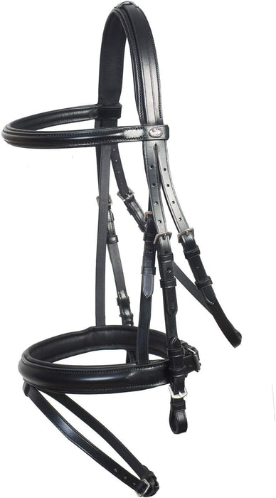 Schockemohle Bremen Removable Flash Bridle -  Black & Silver