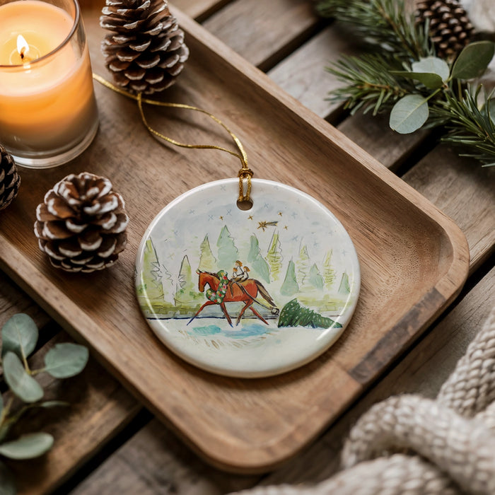 Bettina Norton Artwork - Ceramic Horse Ornaments - Equestrian Christmas Decor HorsGrl