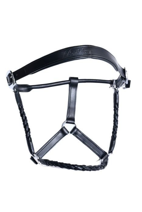 Bridleberry Leather Halter w/ Barrel Braided Nose and cheek Design Full