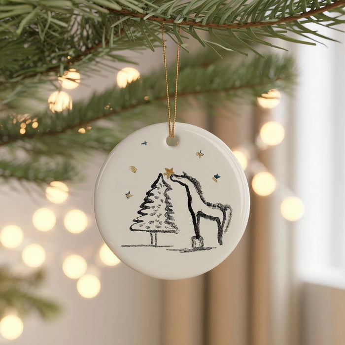 Bettina Norton Artwork - Ceramic Horse Ornaments - Equestrian Christmas Decor HorsGrl