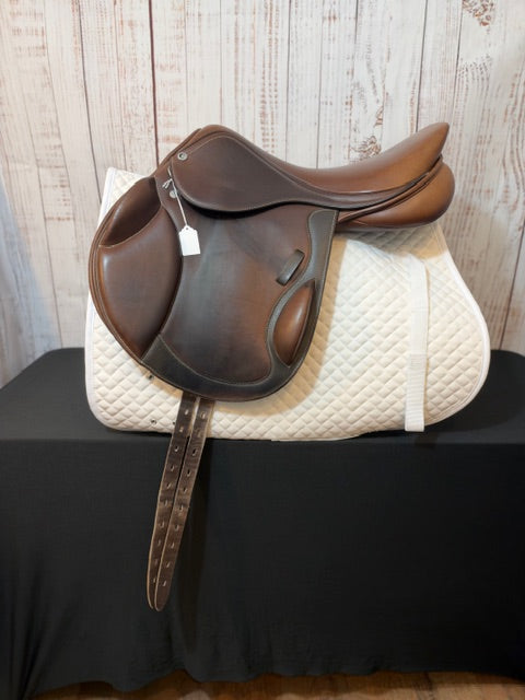 Used 18" Collegiate Monoflap Jump Saddle with Adjustable Tree