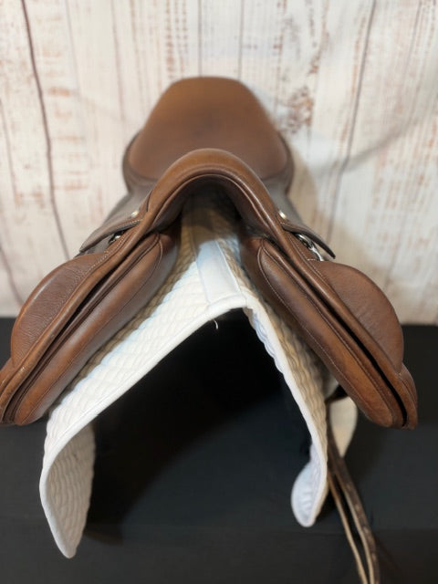 Used 18" Collegiate Monoflap Jump Saddle with Adjustable Tree