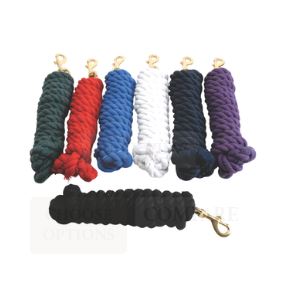 3/4" Cotton Lead Rope with Brass Snap