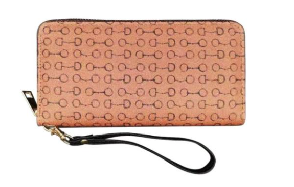 Zippered Clutch Wallet with Wristlet