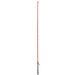64" Red nylon lunge whip with a rubber handles on a white background.