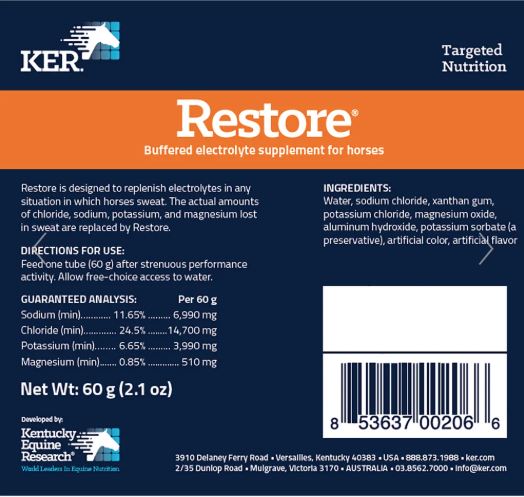 KER Restore Electrolyte Paste Horse Supplement