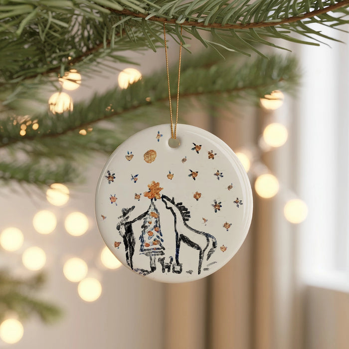 Bettina Norton Artwork - Ceramic Horse Ornaments - Equestrian Christmas Decor HorsGrl