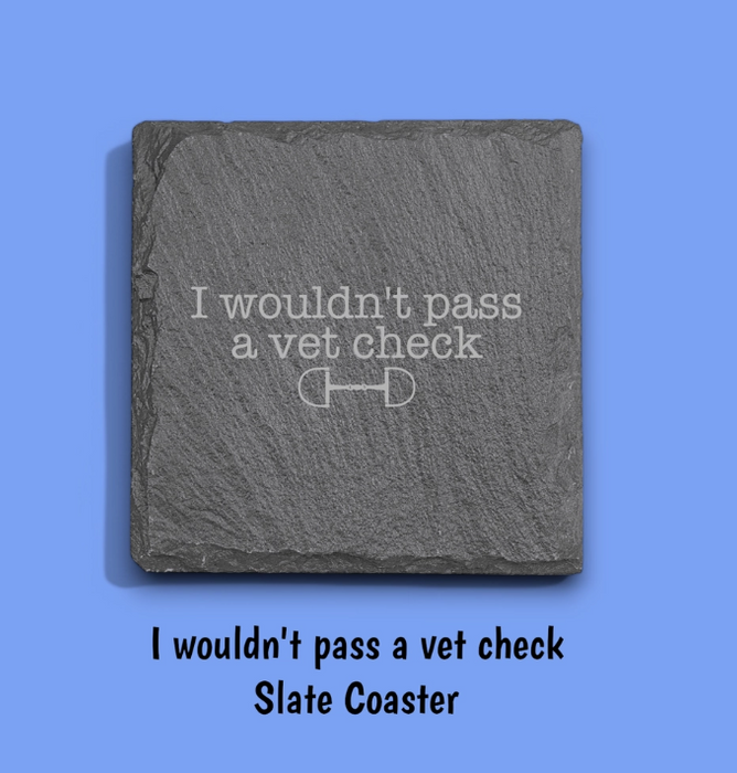 I Wouldn't Pass A Vet Check Slate Coaster