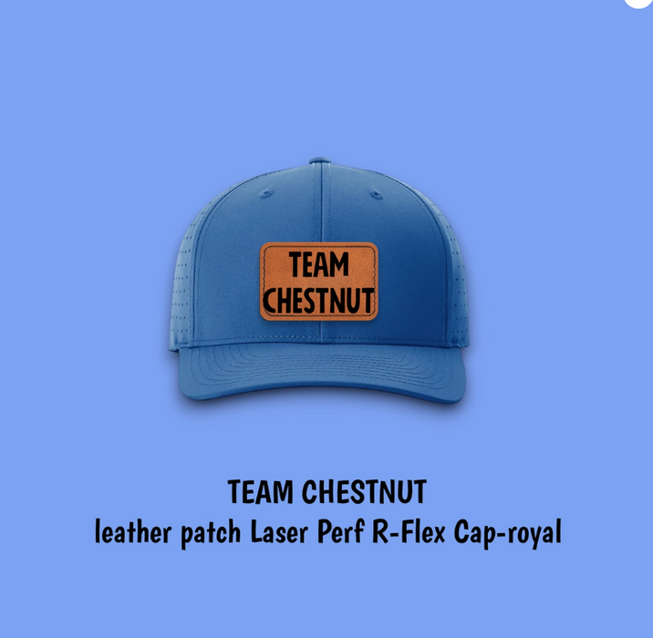 Team Chestnut Hat-Leather Patch On Perforated Hat