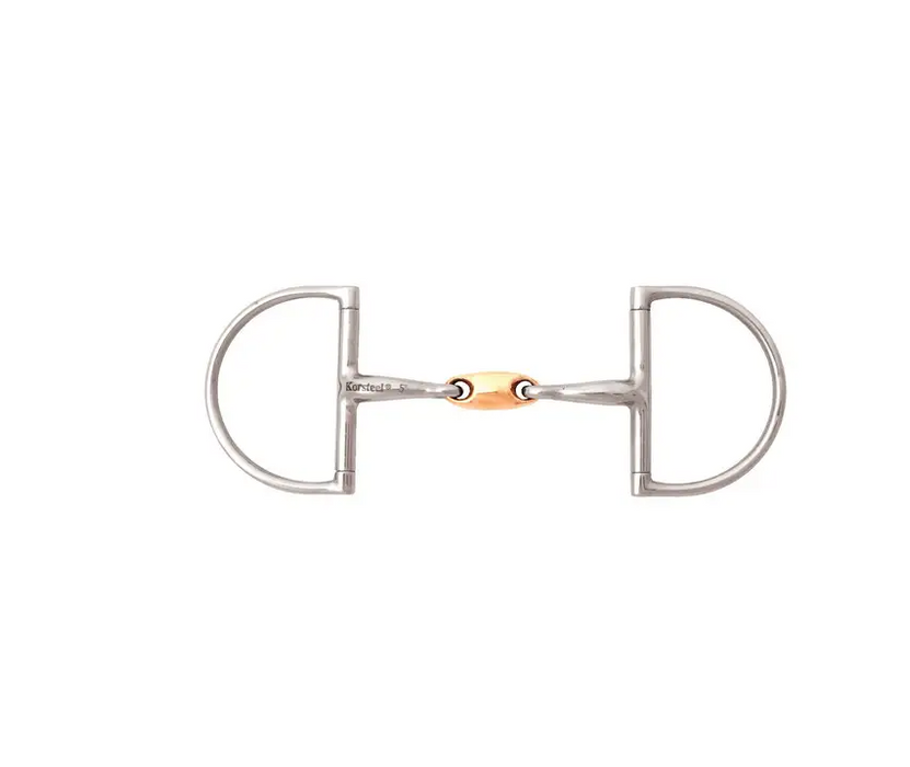JP Korsteel Stainless Steel Copper Link Hunter Dee Ring Snaffle Bit