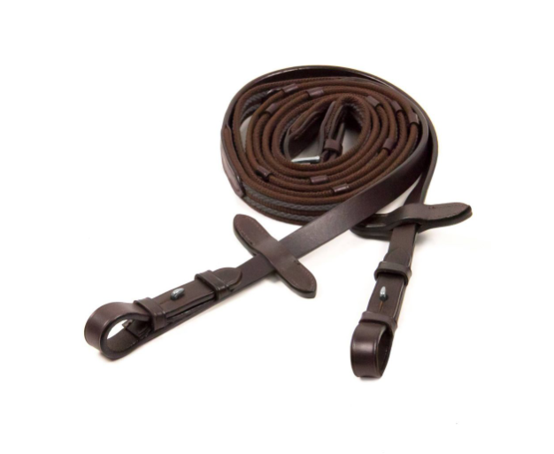 Web Grip Leather Reins