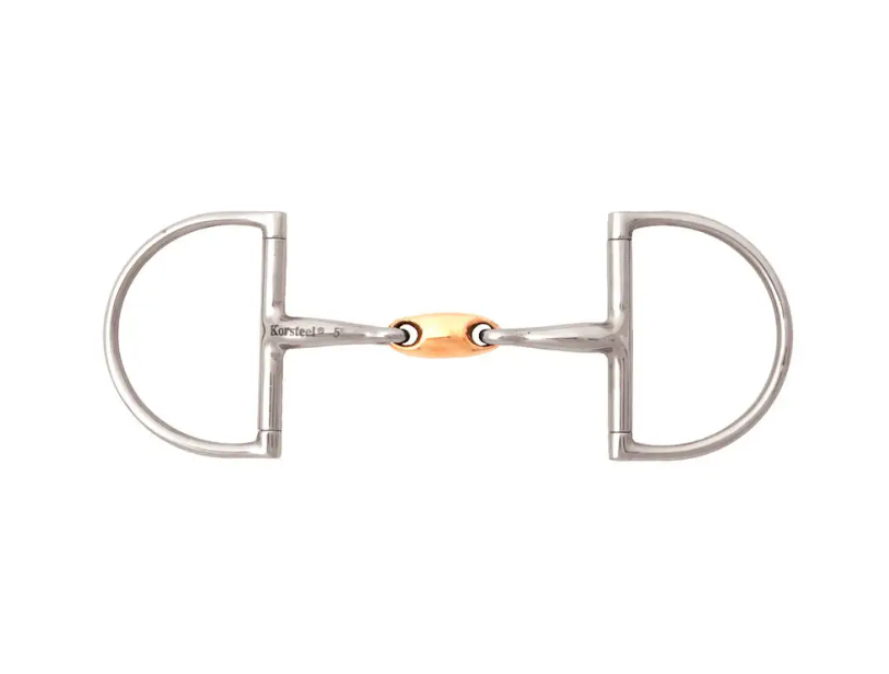 JP Korsteel Stainless Steel Copper Link Hunter Dee Ring Snaffle Bit