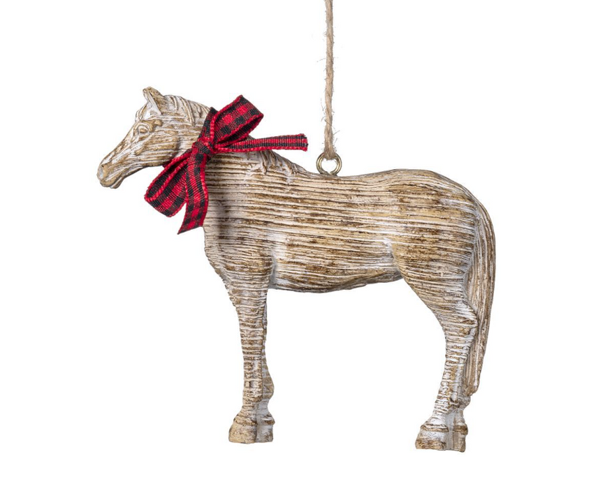 Horse with Bow Ornament
