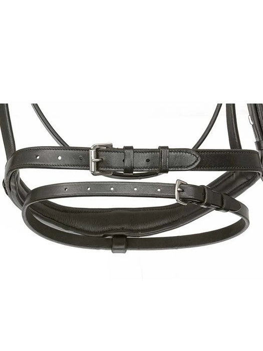 Grewal Wicker Braided Monocrown Bridle with Reins