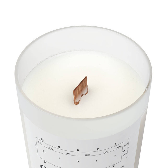 un.sus.tain.a.ble apparel - Frosted Glass Candle, 11oz - Dressage Course - OMGWTF