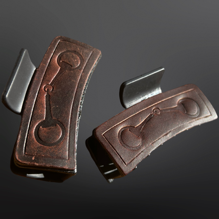 Westrian International - Equestrian Claw Clip Hair Pin with Snaffle Bit in Leather