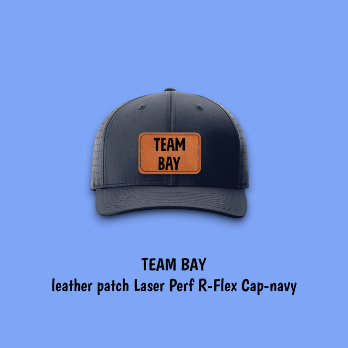 Team Bay Hat-Leather Patch On Perforated Hat