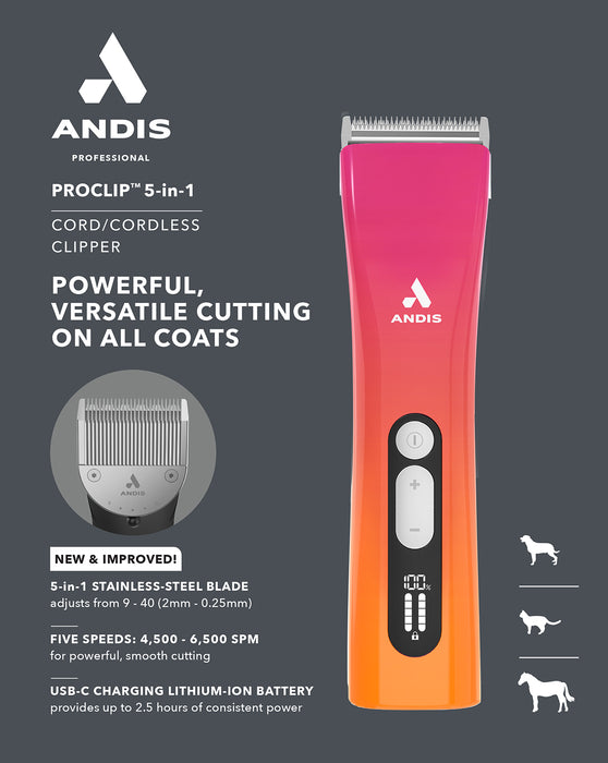 Andis ProClip 5-in-1 Cord/Cordless Clipper