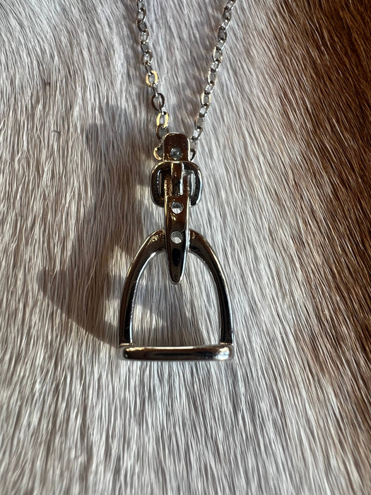 Westrian International - English Saddle Stirrup Iron Sterling Silver Necklace