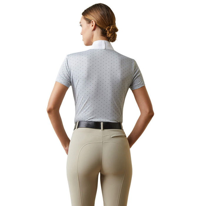 Ariat Aptos Short Sleeve Show Shirt - Pearl Grey Dot
