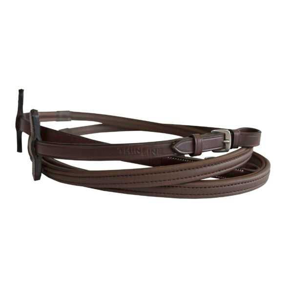 Thinline Classic Wrapped Reins- Buckle End