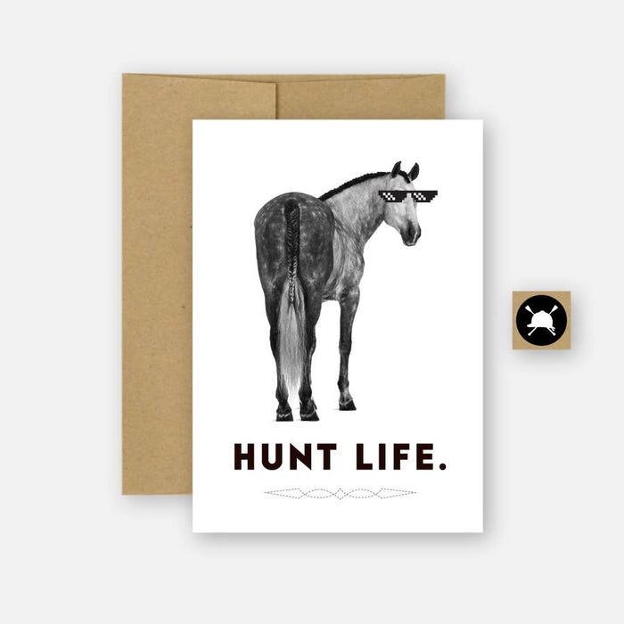 Hunt Life Equestrian Horse Greeting Card