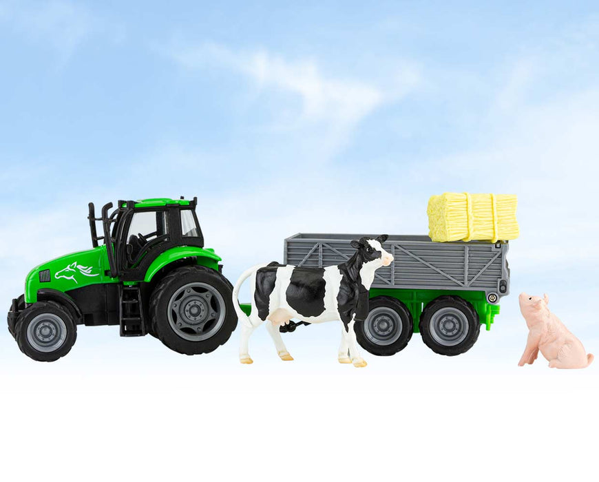 Breyer Farms Tractor & Tag-a-long Wagon